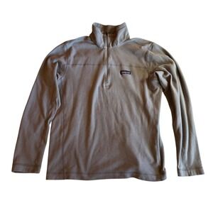 Men's Patagonia 1/4 Zip Fleece Top Midweight Base Layer Gray Pumice Size S‎